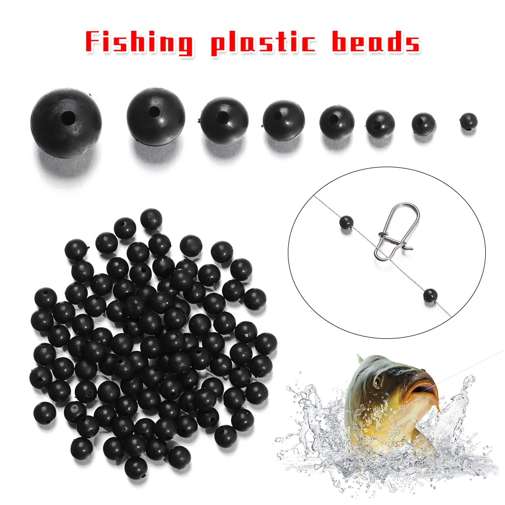 Fishing Lure Soft Plastic - 100 Buah/Lot Manik-manik Pancing Penghenti Ruang