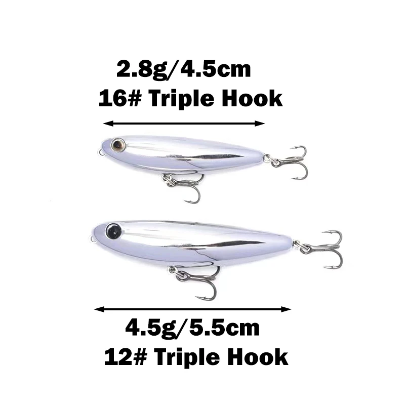 Baru 4.5G Mini Wobblers Pensil - Fishing Lure Soft Plastic ulasan dan harga