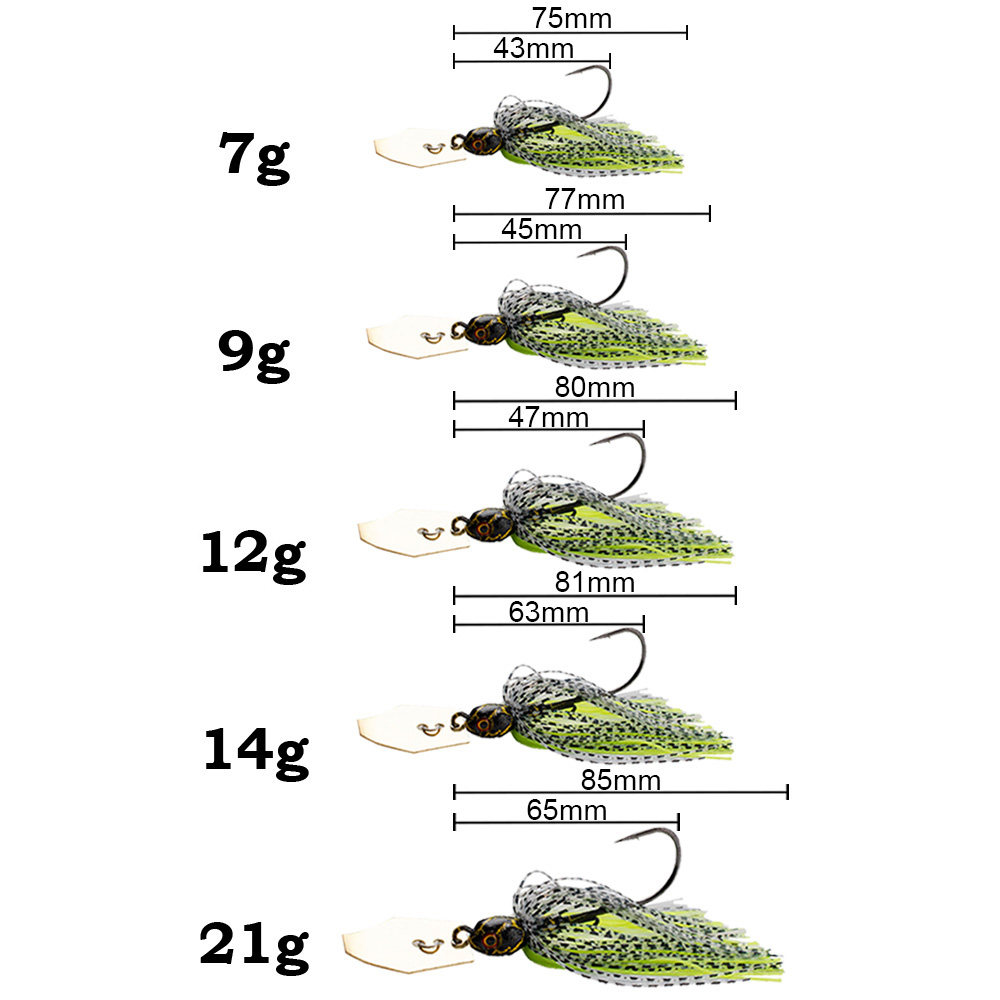 2Pcs Spinner Bait 7g/9g/12g/14 - Fishing Lure Blade Bait ulasan dan harga